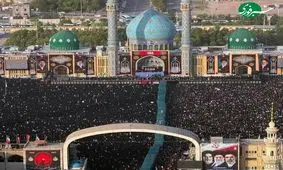 تصاویر هوایی شبکه قطری الجزیره از تشییع میلیونی رهبر شهید 