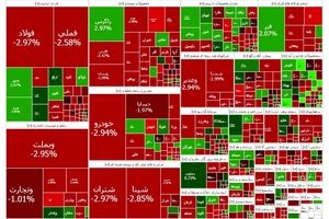 تالار شیشه ای قرمز شد
