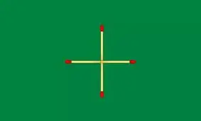 تست هوش/ با حرکت دادن فقط یک چوب کبریت یک مربع بسازید