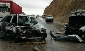  لحظه تصادف شاخ‌ به‌ شاخ پژو 405 در جاده سنندج–دیواندره/ ویدئو