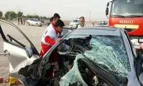 تصادف هولناک در اتوبان ساوه/ ویدئو