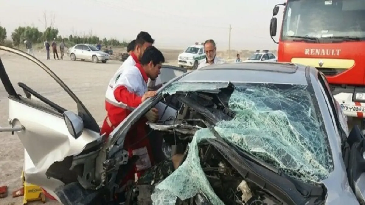 تصادف هولناک در اتوبان ساوه/ ویدئو