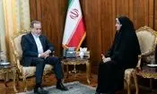دیدار مهدیه اسفندیاری با وزیر امور خارجه | عکس