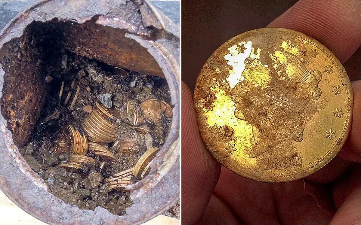 زوج خوش‌شانس اتفاقی ۱۴۰۰ سکه طلا پیدا کردند / پیاده‌روی با طعم گنج