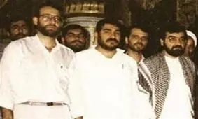محسن رضایی، شهید لاریجانی و شهید شمخانی در مراسم حج سال ۱۳۷۱ | ببینید