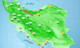 وضعیت آب و هوا امروز دوشنبه ۲۶ مرداد