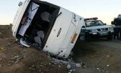 واژگونی اتوبوس در زنجان حادثه آفرید