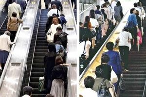 پیشنهاد ژاپنی ها برای منع راه رفتن روی پله برقی