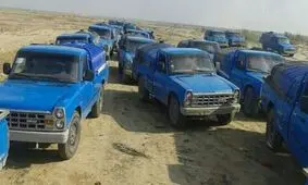 توقیف نیسان های حامل قاچاق سوخت در آبادان