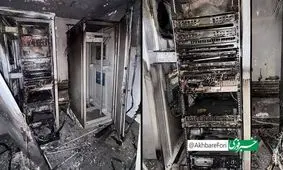 نابودی یک مرکز امنیتی اسرائیل در سکوت/ عکس