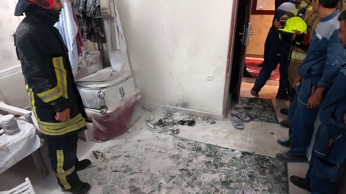 ترکیدن باطری ویلچر برقی، موجب آتشسوزی هتلی در مشهد شد