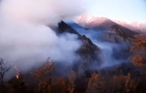 تصاویر هوایی از وسعت آتش سوزی در جنگل های الیت مازندران/ ویدئو