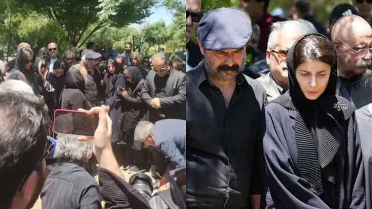 به یاد علی حاتمی؛ تصاویری از روز تشییع با حضور بزرگان سینمای ایران/ ویدئو