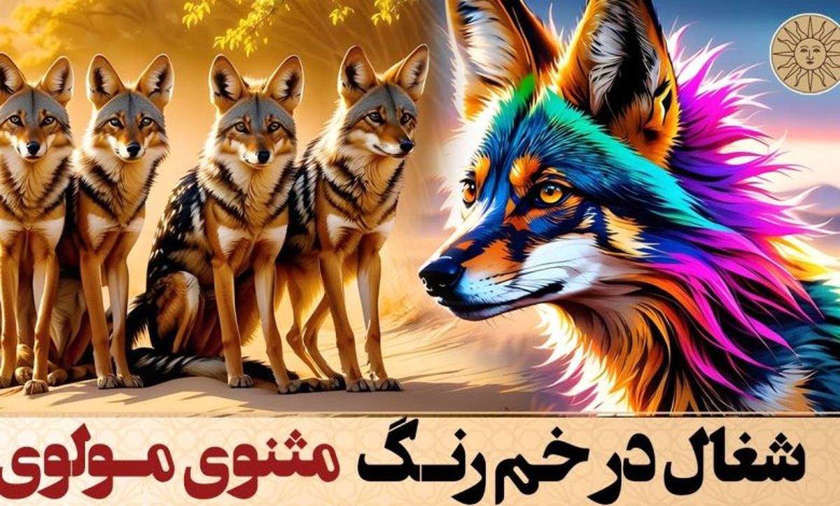 حکایت افتادن شغال در خم رنگ و ادعای طاووس شدن/ حکایتی زیبا از مثنوی مولوی