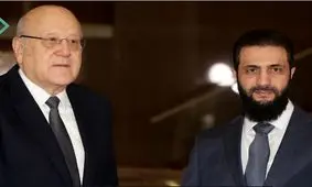 تاکید میقاتی و الجولانی بر ضرورت ایمن کردن مرزها میان لبنان و سوریه

