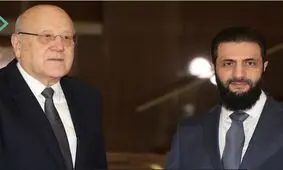 تاکید میقاتی و الجولانی بر ضرورت ایمن کردن مرزها میان لبنان و سوریه

