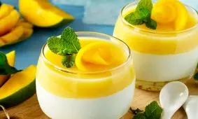 طرز تهیه پاناکوتا وانیلی با سس انبه