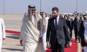 امیر قطر وارد دمشق شد/ او اولین رهبر کشوری عربیست که پس از سقوط بشار اسد به سوریه می رود/ ویدئویی از اسکورت وی

