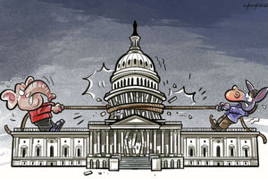 آمریکا در بنبست بودجه؛ بیسابقهترین تعطیلی وارد روز بیست و هشتم شد/ کاریکاتور