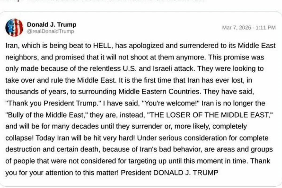 واکنش جالب یک کاربر به لاف‌های ترامپ