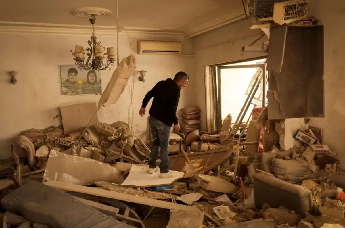 آثار حملات امروز اسرائیل به نبطیه در جنوب لبنان | تصاویر