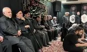 حضور ظریف در روضه منزل شهید لاریجانی