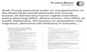 ترامپ، عنوان "فرستاده ویژه در امور ایران" را حذف می‌کند