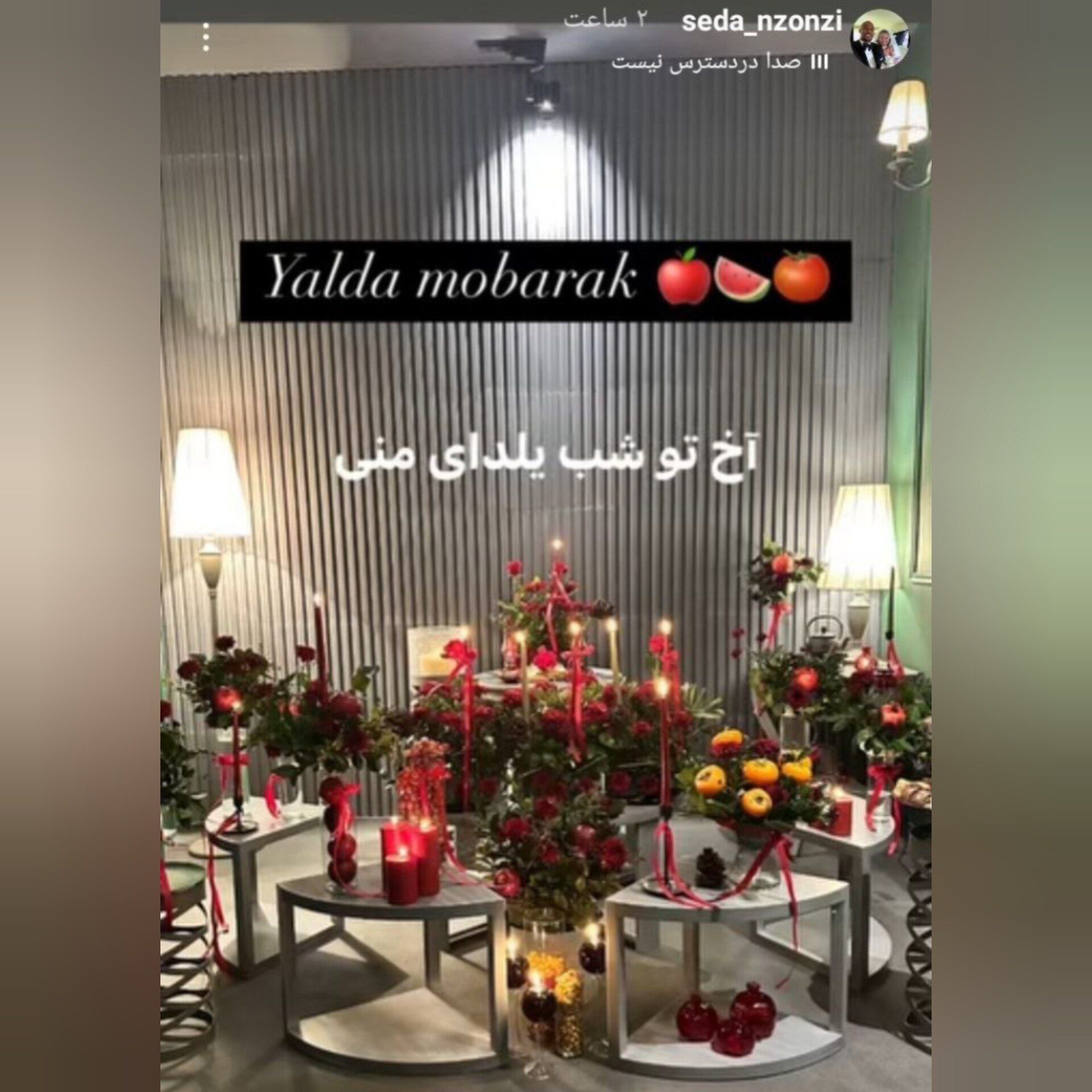 شب یلدا در خانه انزونزی؛ استوری تبریک همسر ستاره سپاهان (+عکس)