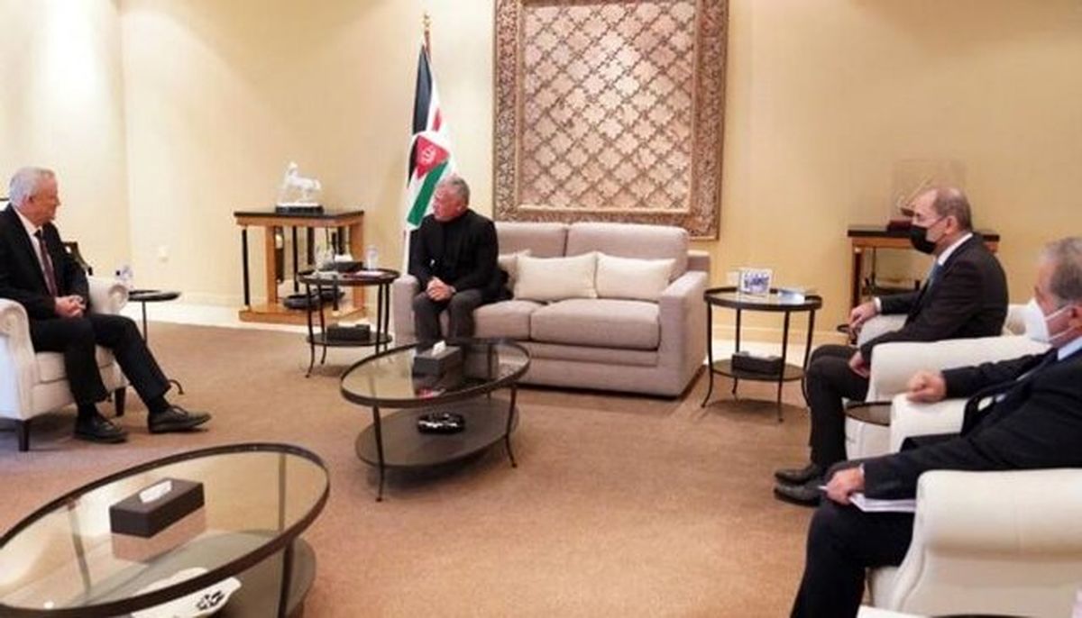 استقبال پادشاه اردن از وزیر جنگ رژیم صهیونیستی

