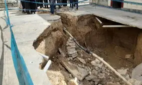 ریزش بخش‌ هایی از یک مجتمع مسکونی در سرخه/ علت وقوع حادثه چه بود؟