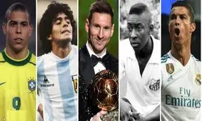 ۱۰ بازیکن برتر تاریخ فوتبال/ مسی بالاتر از رونالدو، مارادونا، پله و تمام بزرگان
