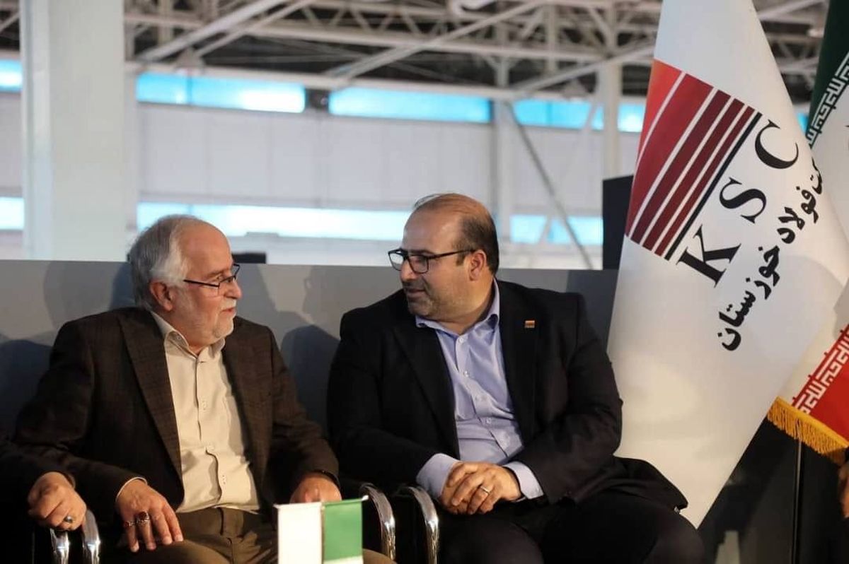  بازدید معاون اقتصادی و سازندگی سپاه پاسداران انقلاب اسلامی از غرفه فولاد خوزستان در نمایشگاه ایران اکسپو ۲۰۲۵ 