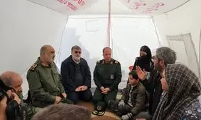 بازدید سرلشکر سلامی از مردم زلزله زده خوی/ ویدئو