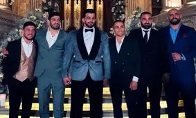 جشن ازدواج پرستاره حسن یزدانی همراه با کشتی گیران/ رقص مازنی او با لباس دامادی/ ویدئو

