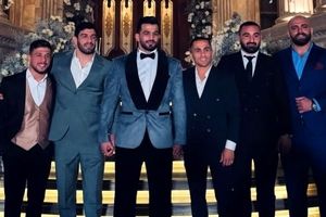 جشن ازدواج پرستاره حسن یزدانی همراه با کشتی گیران/ رقص مازنی او با لباس دامادی/ ویدئو

