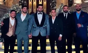 جشن ازدواج پرستاره حسن یزدانی همراه با کشتی گیران/ رقص مازنی او با لباس دامادی/ ویدئو

