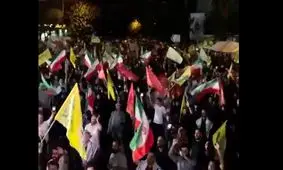 حضور خودجوش مردم در میدان فلسطین تهران در محکومیت رژیم صهیونیستی/ ویدئو