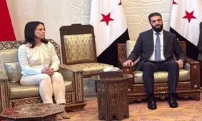 عجیب اما واقعی/ تار شدن وزیر خارجه آلمان در تصاویر دیدار با الجولانی/ عکس
