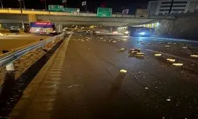 بارش آجر در یکی از اتوبان‌های بزرگ تهران | نیمه شب وحشتناک چگونه گذشت؟