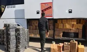 اتوبوس حامل کالای قاچاق در بجستان توقیف شد
