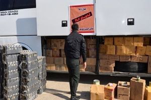 اتوبوس حامل کالای قاچاق در بجستان توقیف شد