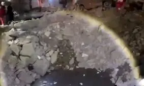 ویدئویی از حمله موشکی دیشب به خیابان سهروردی تهران
