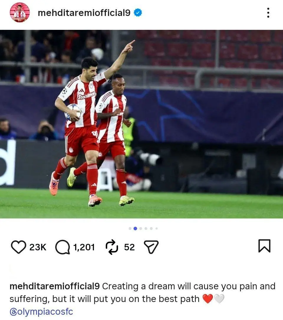 عکس| مهدی طارمی: رویاپردازی برایت درد و رنج دارد