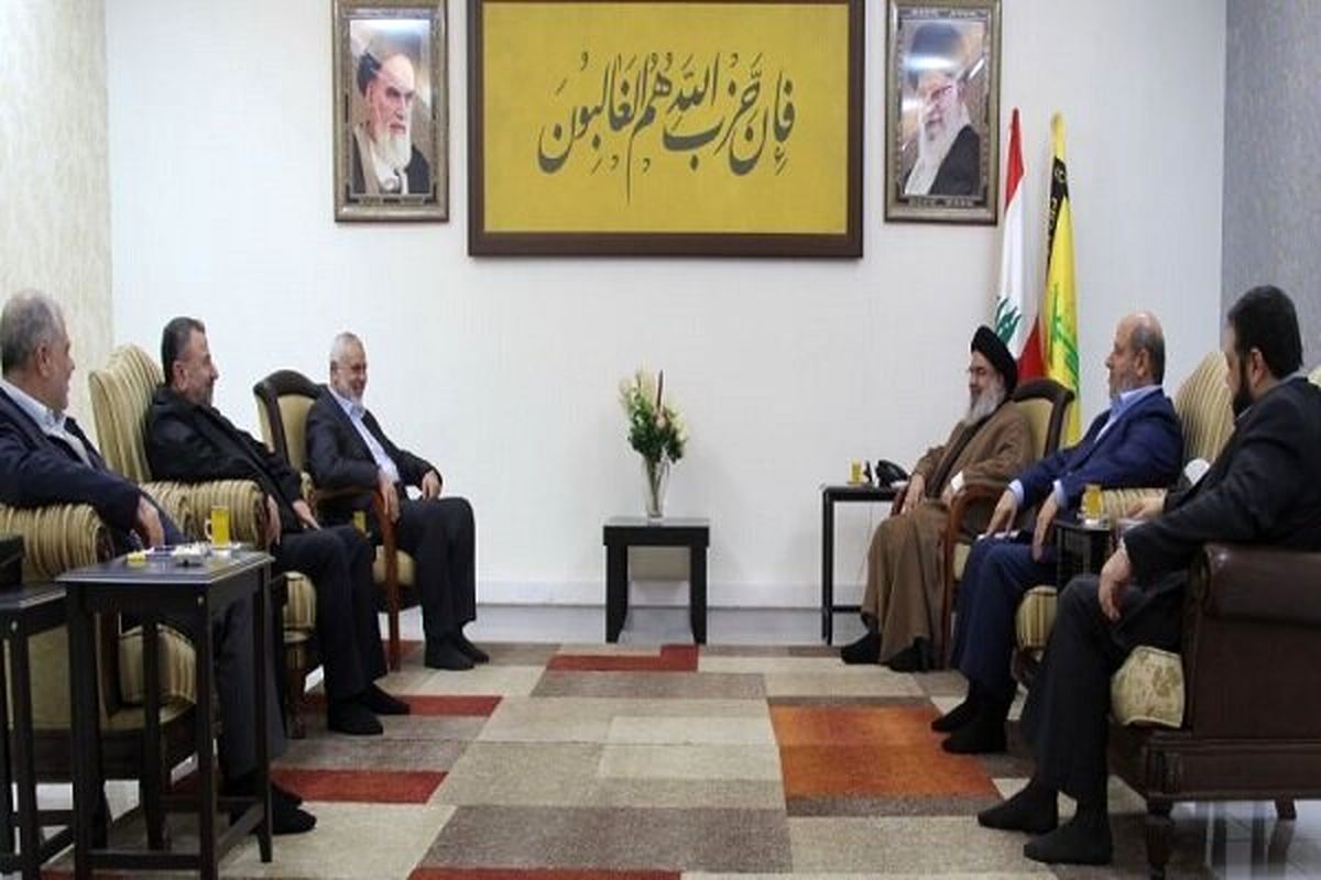 سیدحسن نصرالله با رئیس دفتر سیاسی حماس در بیروت دیدار کرد