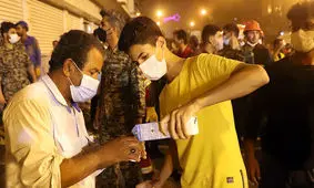 ازدحام جمعیت مقابل متروپل حادثه آفرید