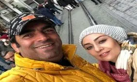 
سلفی زیبای یکتا ناصر و منوچهر هادی در کنار نقی پایتخت