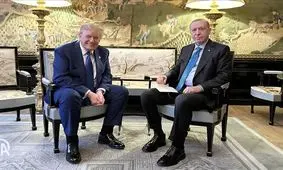 چهره خندان ترامپ در دیدار با اردوغان!