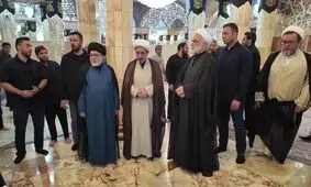ویدئویی از حضور اژه‌ای در حرم حضرت معصومه و مزار شهیدان لاریجانی، موسوی و علمای مرحوم