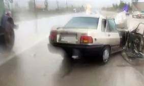 تصادف شاخ به شاخ پراید با کامیون در محور جاده قدیم تبریز بستان آباد 

