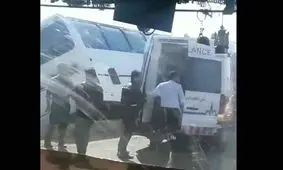 حادثه برای برای سرویس معدن خواف/ ویدئو